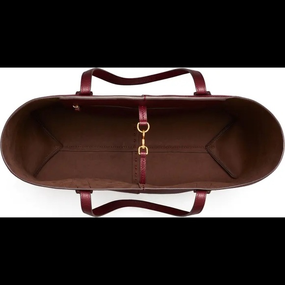 Tory Burch McGraw Leather Tote - Claret - Picture 3 of 5